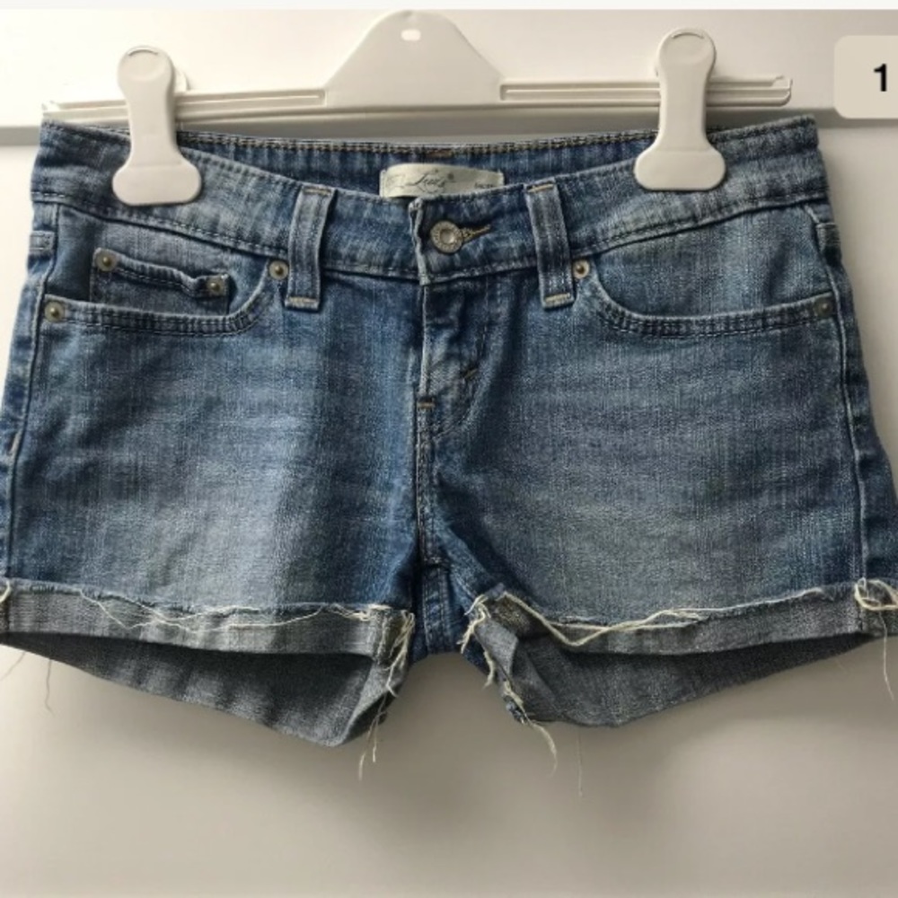 Levi’s Juniors Cuffed Jean Shorts Med Wash Size 5